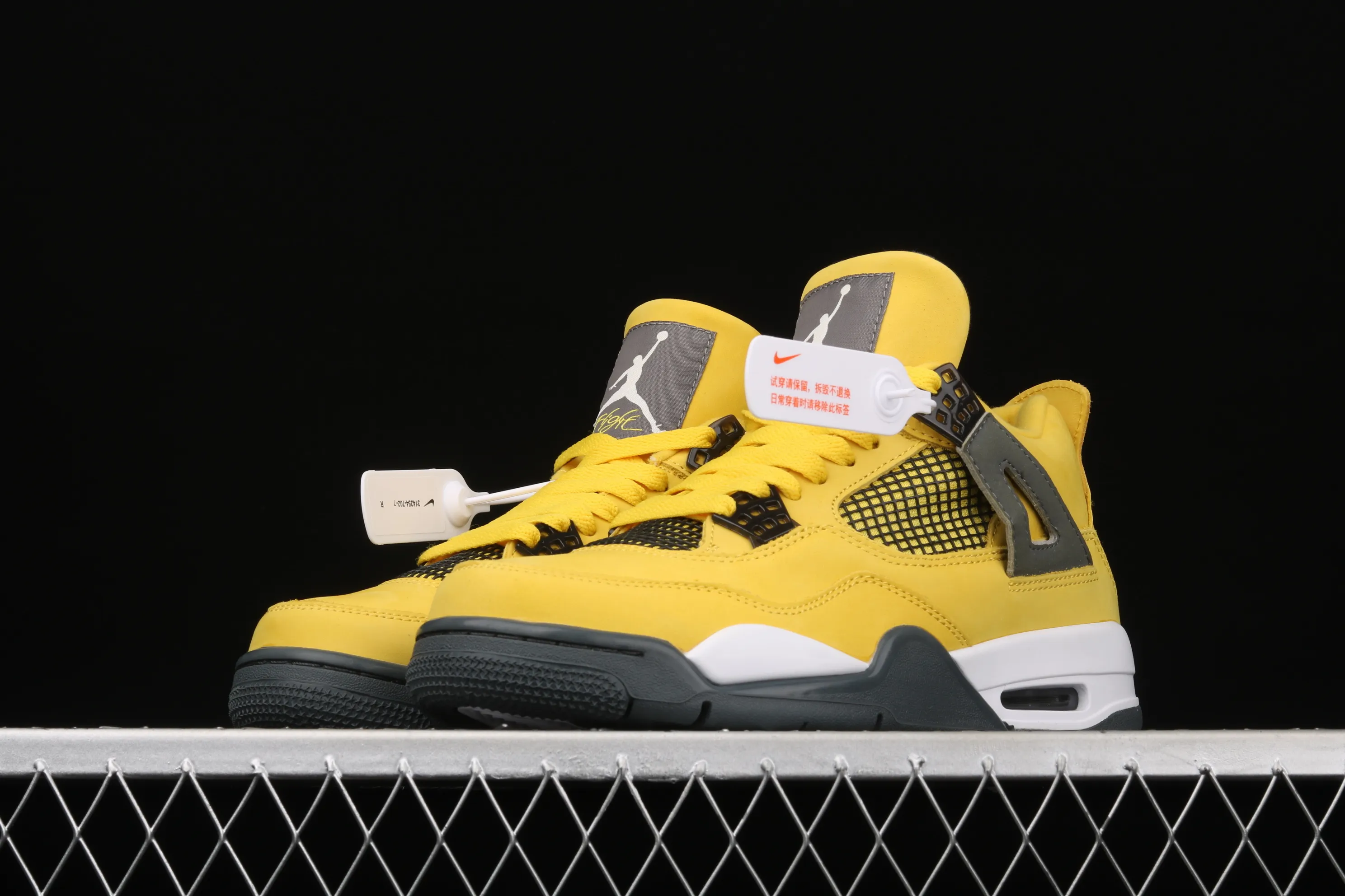 All categories Air Jordan Jordan series basketball shoes Air Jordan 4 Air Jordan 4 "Lightning" AJ4 Joe 4 yellow electric mother 314254-702